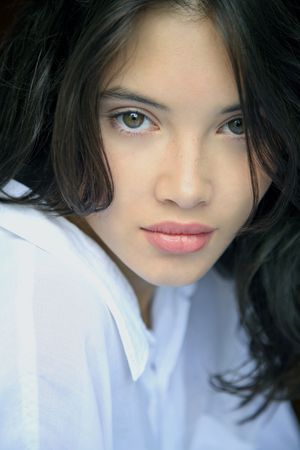 innocent and sexy brunette with amazing eyes and lips...
