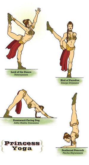 Princess Leia Yoga positions Star Wars