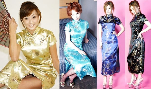 Satin Silk Cheongsam qipao dress