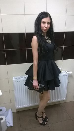 Another chick form a restroom...