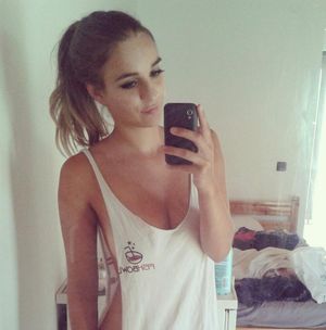 Hot blonde in tanktop