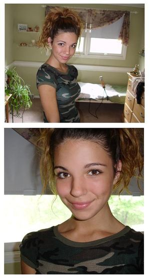 Jessica in camo shirt always looking hot