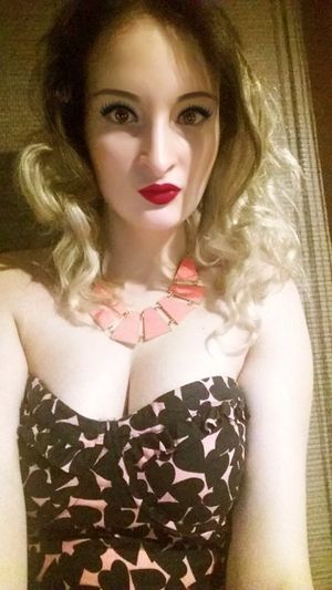 Dolled up blonde chick