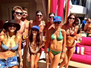 Hot babes at a pool party