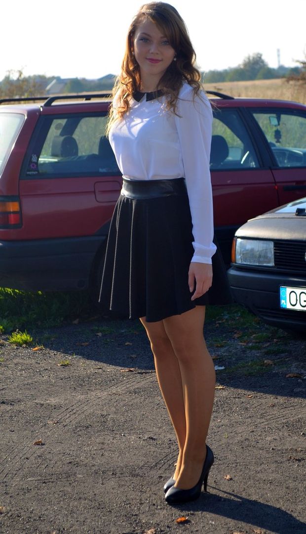 Elegant chick outdoors