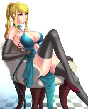 Samus looks bored dominating you
