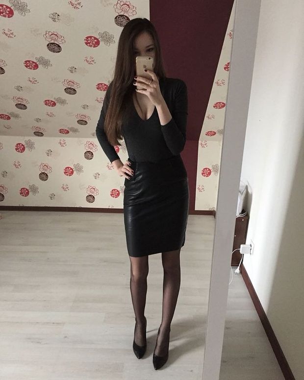New leather pencil skirt