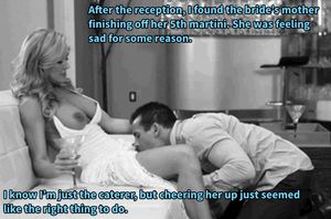 Servicing her vertical smile with his horizontal smile.