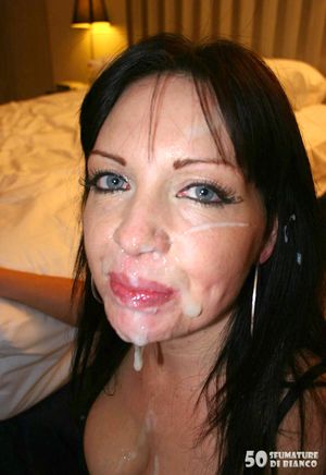 Photo with a fabulous facial brunette MILF