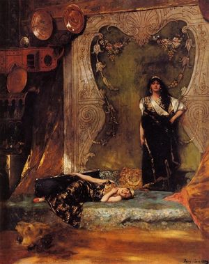 art by J. Joseph Benjamin Constant, harem women