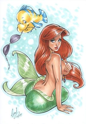 Toon Characters - Ariel - Ariel Topless - By Elias Chatzoudis