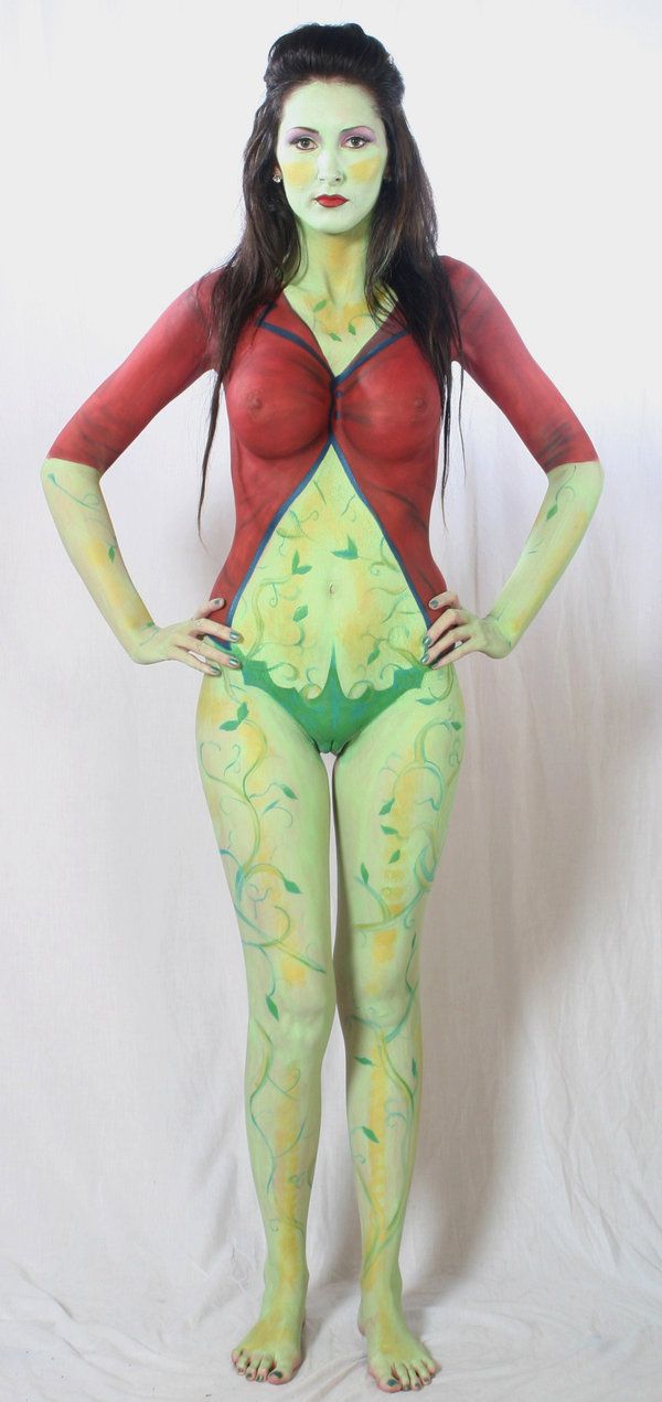 Completely Naked Poison Ivy Cosplay!!!