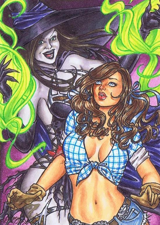 Toon Characters - Dorothy - Sultry Dorothy and witch - By Kristin Allen
