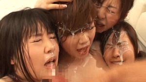 Amazing bukkake animated pic with hot asian adult performer