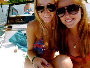 Hot blonde tits and nip slip