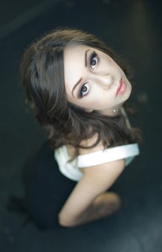 On her knees waiting for master's cock