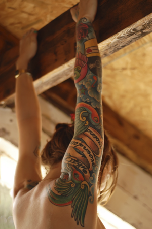 Tatted arm red