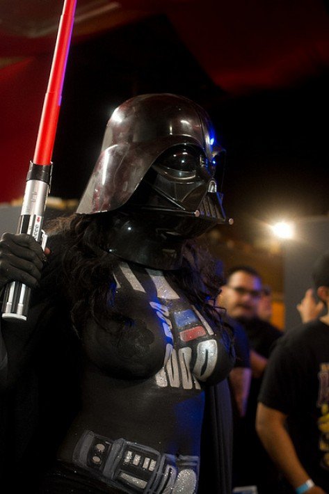 Darth Vader Body Paint Cosplay