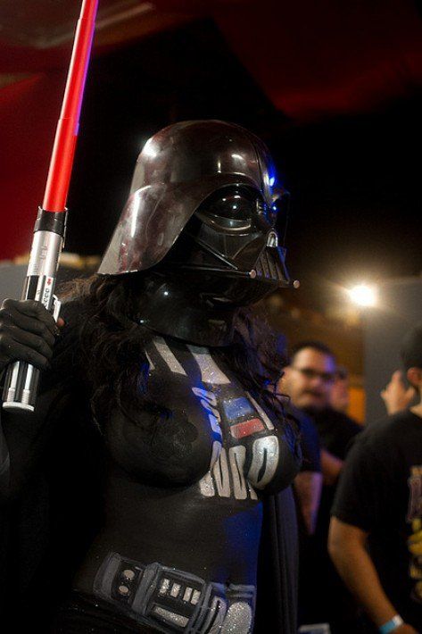 Darth Vader Body Paint Cosplay