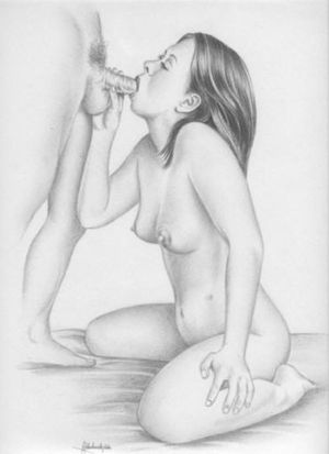 Sex In Art - Novice performing fellatio