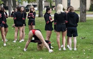 Warming up for cheering