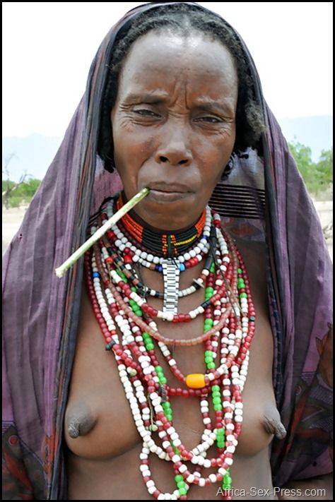 African Tribal Grandma with Small Tits and Long Nipples