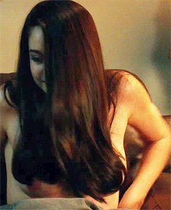 Topless Hair Flip GIF