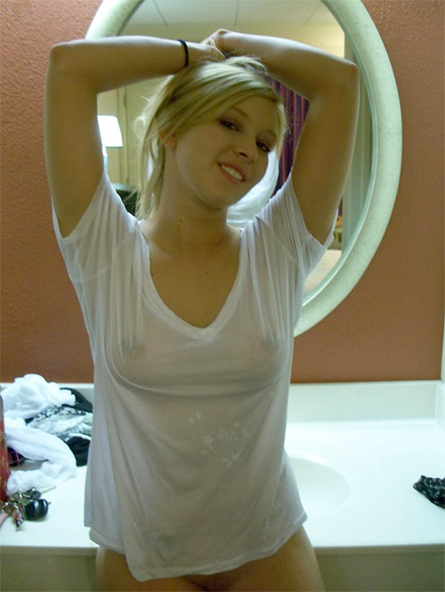 After a wet t-shirt contest