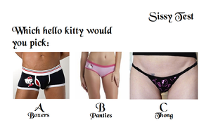 Sissy Test - Which hello kitty would you pick