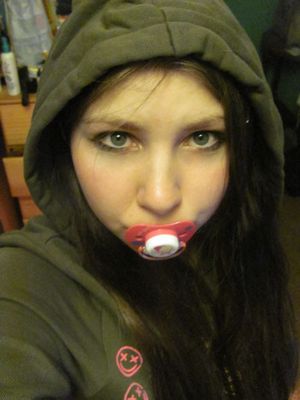 Even tough gurls like their pacifiers