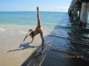 gymnastics on the beach