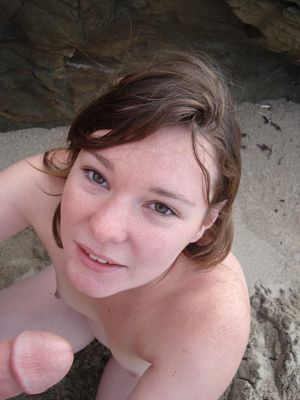 Amateur Teen Blowjob on the Beach