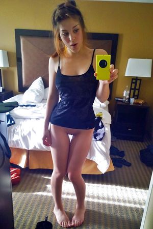Petite teen sharing nude tiny body selfie
