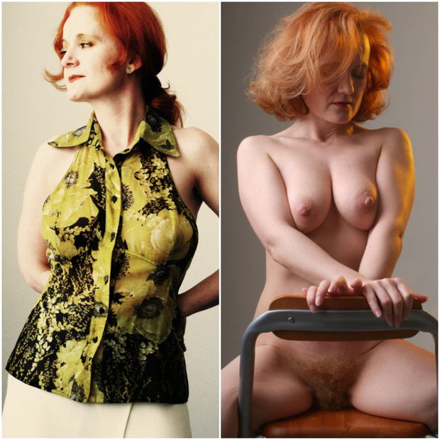 Sexy redhead with thick bush