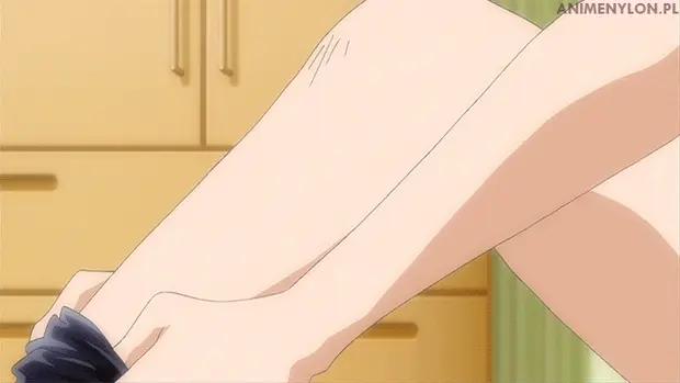 Onii-chan no Koto Nanka Zenzen Suki Janain Dakara ne gif takanashi nao black pantyhose nylon legs tights anime giirl dress putting pantyhose