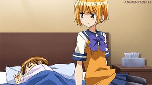 Onii-chan no Koto Nanka Zenzen Suki Janain Dakara ne takanashi nao gif feet black pantyhose nylon legs tights anime giirl