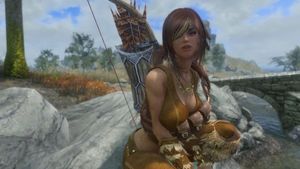 Medieval 3d comic with hot redhead paladin elf and female witch with big tits