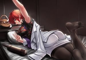 Touhou horikawa raiko black pantyhose nylon legs tights feet anime giirl