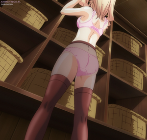 Shukufuku no Campanella Agnes Boulange black pantyhose nylon legs tights anime giirl kneesocks underwear panties bra