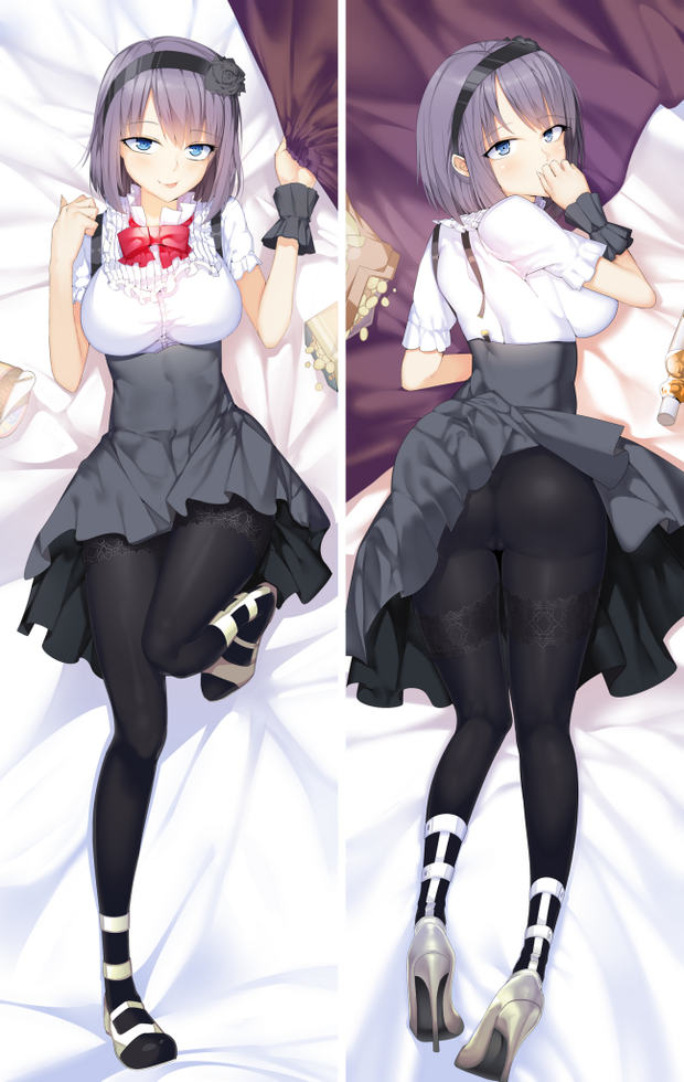 dagashi kashi shidare hotaru black pantyhose ass nylon legs tights lingerie high heels dakimakura ecchi anime giirl