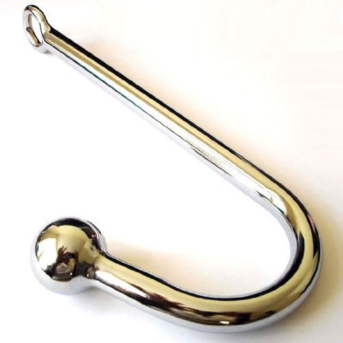 Anal Hook Verchromter Stahl Plug 2,5cm Kugel Metall