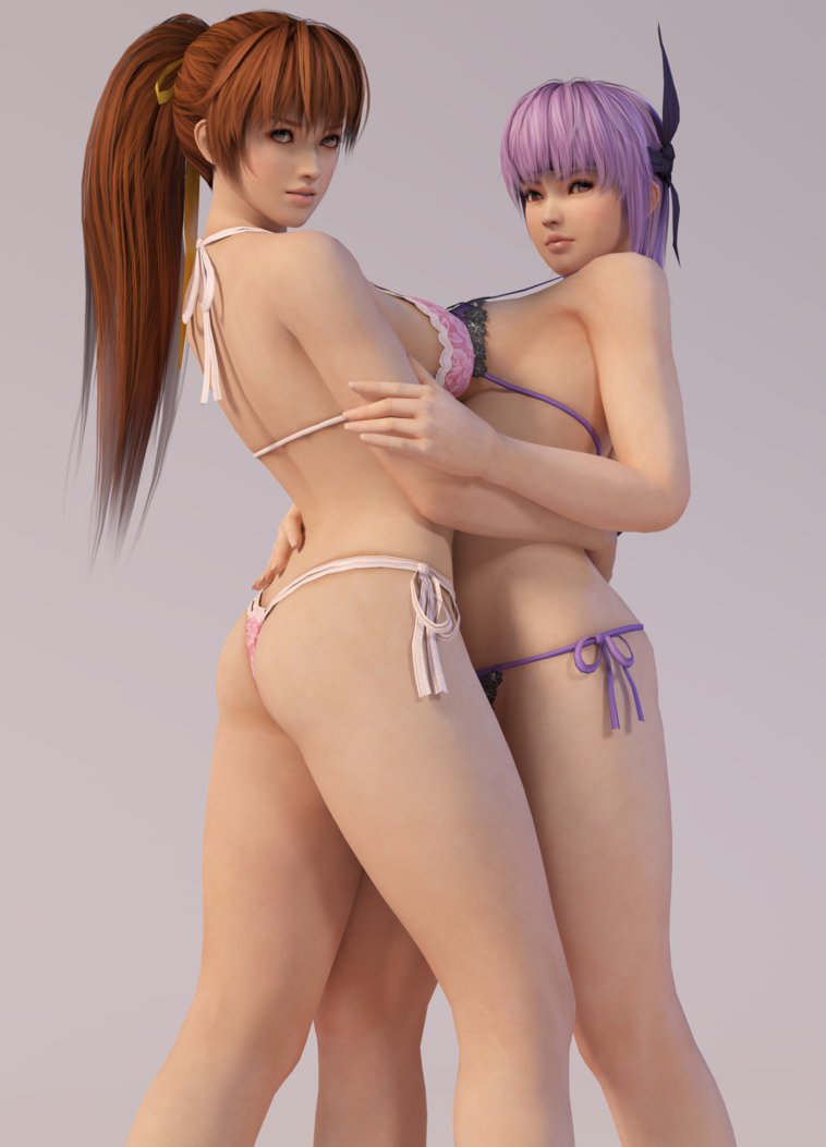 Ayane and Kasumi 3DS Render by x2gon