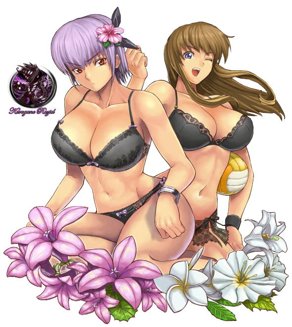 Ayane and Hitomi Render by Kurogane-Raziel