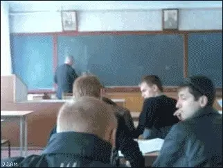 Paying attention in class...