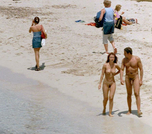 I thought you said this was a nude beach. Why do I feel were putting on a show for everybody!