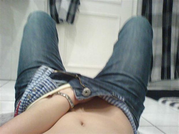 With my jeans on
