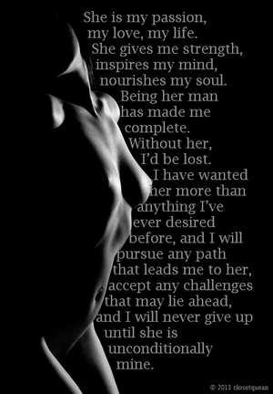 “SHE IS MY MOST PRIZED POSSESSION”John wrote this. About me....