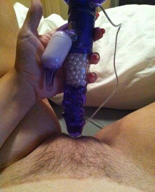 Playing with my rabbit vibrator