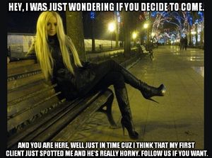 Accompanying hotwife at her second "work"