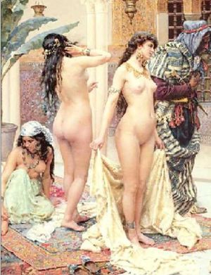 Taking the harem women to the slave market